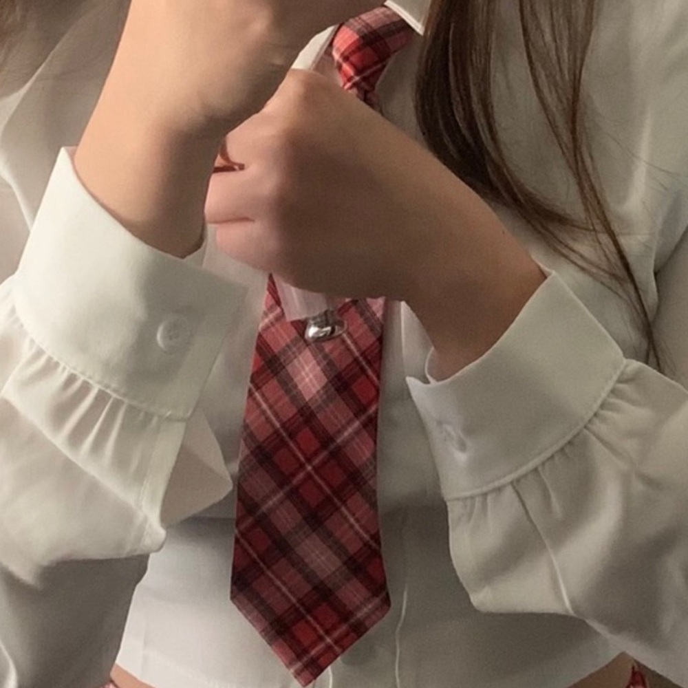 [School necktie & school pleated skirt]